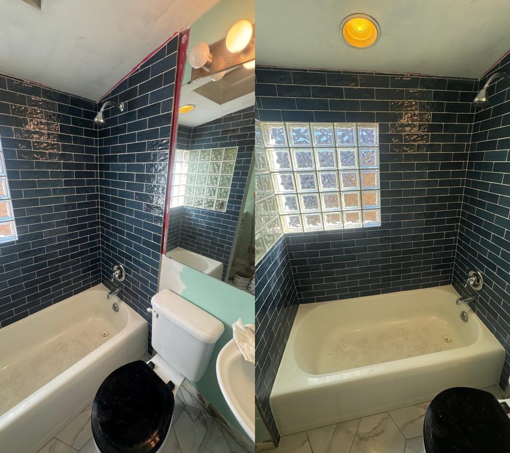 Modern accessible bathroom remodel with walk-in shower in Massachusetts home