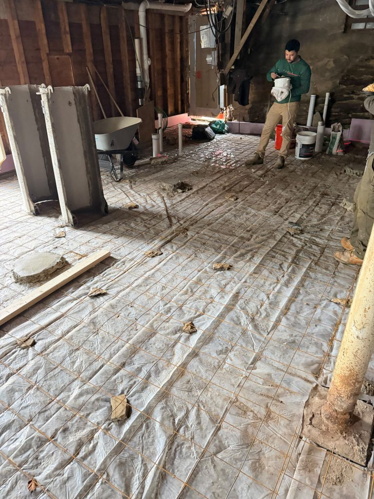 Interior home remodeling project in progress by Ronie Construction in Massachusetts